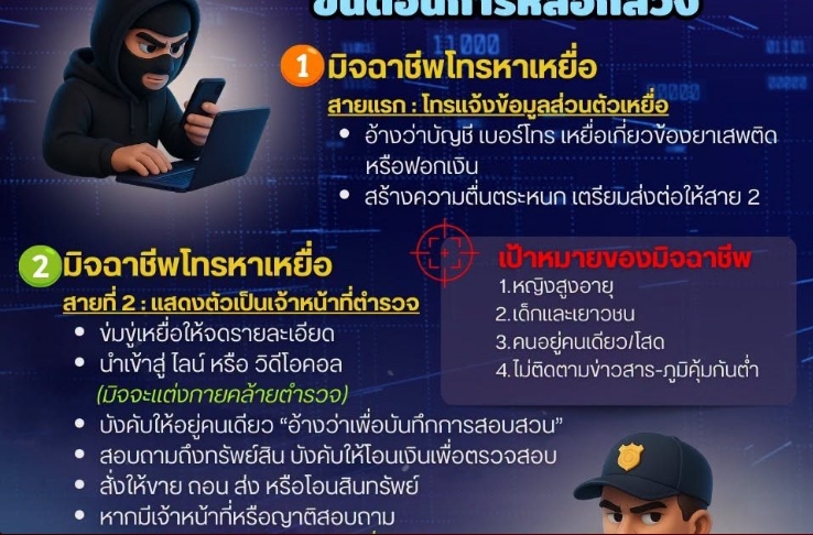  ระวังมิจฉาชีพแอบอ้างเป็นตำรวจ! 